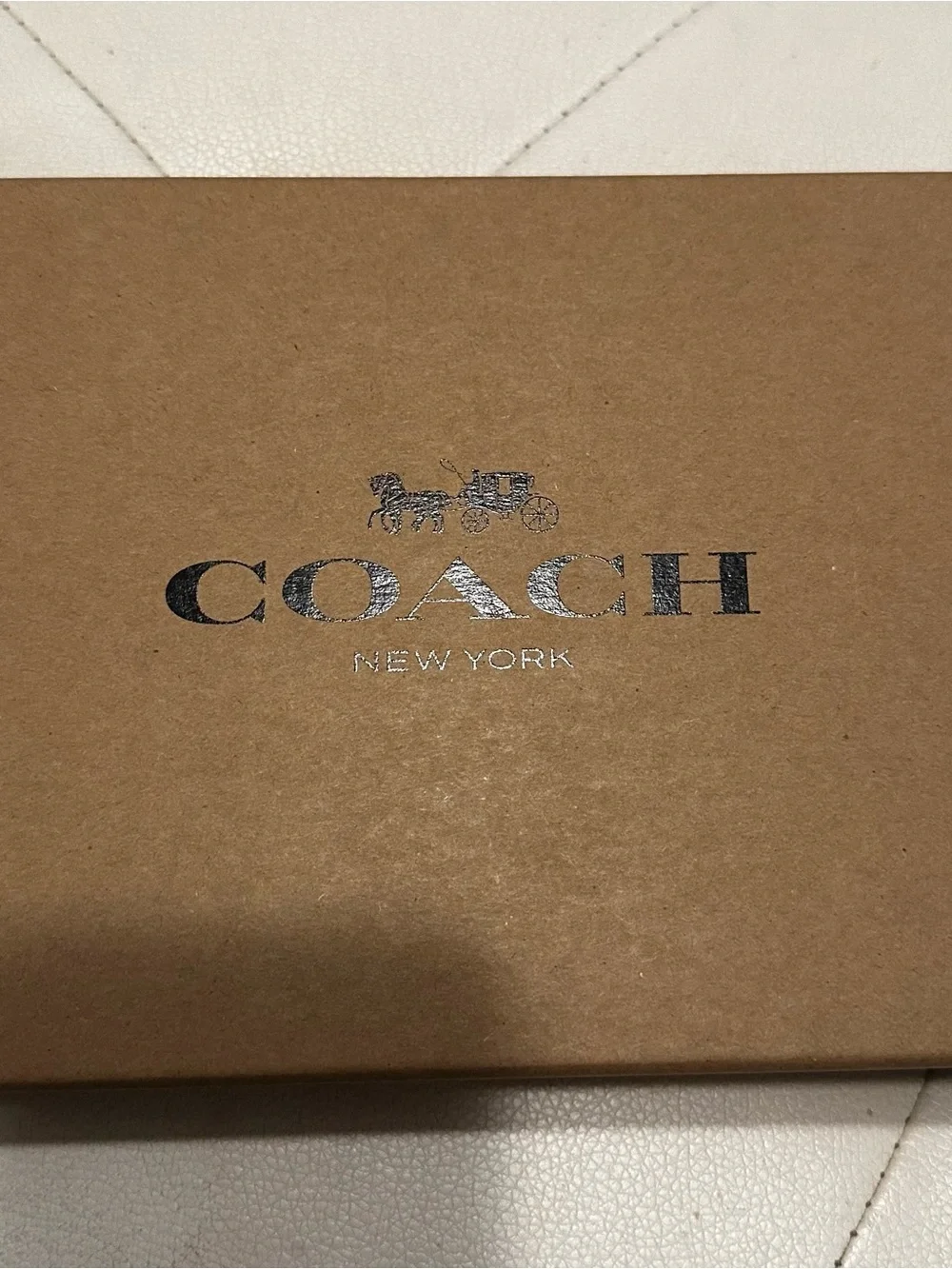 Coach Brown Logo Leather Wallet and Card Holder  Gift Box Set